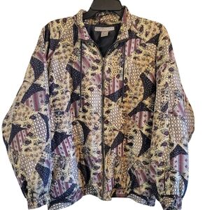 Vintage Robert Stock Paisley Mixed Print Silk Jacket